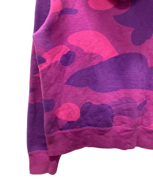 A BATHING APE（アベイシングエイプ）A BATHING APE (アベイシングエイプ) カモ柄ジップパーカー パープル×ピンク サイズ:Ｓの古着・服飾アイテム