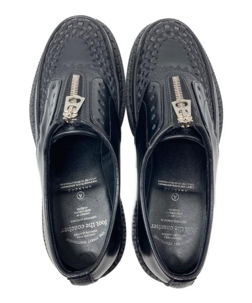 foot the coacher（フットザコーチャー）foot the coacher (フットザコーチャー) CHAOS FRONT ZIP / カオス フロント ジップ ブラック サイズ:7の古着・服飾アイテム