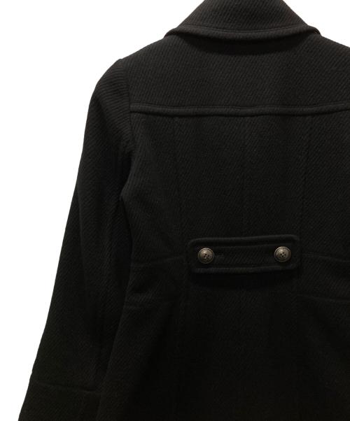 BURBERRY BLUE LABEL（バーバリー ブルー レーベル）BURBERRY BLUE LABEL (バーバリー ブルー レーベル) 裾プリーツマルチボタンAラインコート ブラック サイズ:Mの古着・服飾アイテム