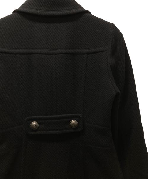 BURBERRY BLUE LABEL（バーバリー ブルー レーベル）BURBERRY BLUE LABEL (バーバリー ブルー レーベル) 裾プリーツマルチボタンAラインコート ブラック サイズ:Mの古着・服飾アイテム