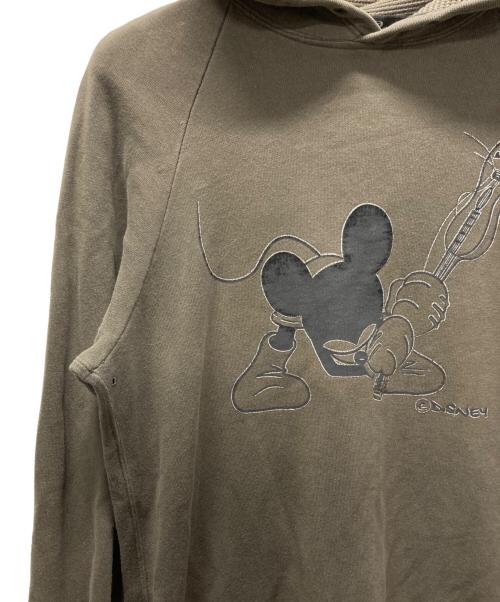 Roen（ロエン）Roen (ロエン) Disney (ディズニー) ミッキープリントプルオーバーパーカー グレー サイズ:46の古着・服飾アイテム
