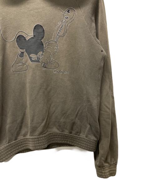 Roen（ロエン）Roen (ロエン) Disney (ディズニー) ミッキープリントプルオーバーパーカー グレー サイズ:46の古着・服飾アイテム