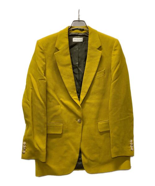 DRIES VAN NOTEN（ドリスヴァンノッテン）DRIES VAN NOTEN (ドリスヴァンノッテン) テーラードジャケット イエロー サイズ:38の古着・服飾アイテム