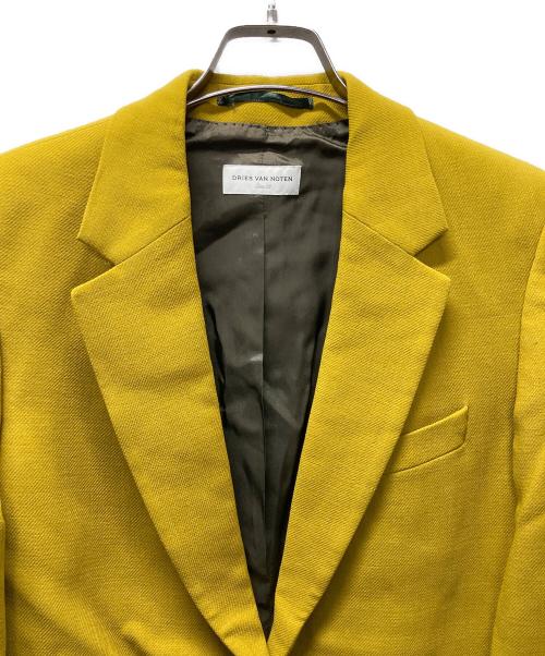 DRIES VAN NOTEN（ドリスヴァンノッテン）DRIES VAN NOTEN (ドリスヴァンノッテン) テーラードジャケット イエロー サイズ:38の古着・服飾アイテム