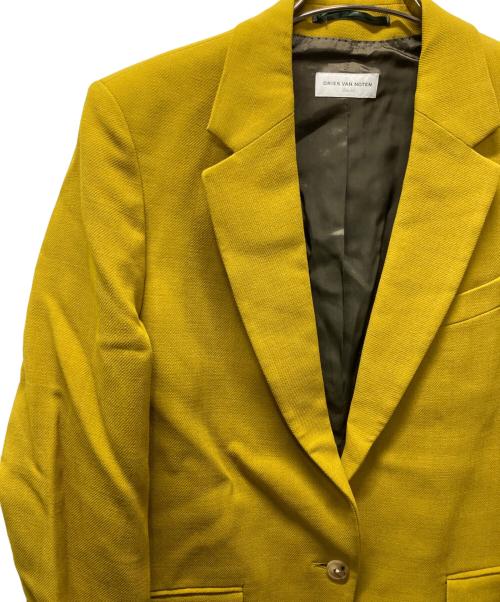 DRIES VAN NOTEN（ドリスヴァンノッテン）DRIES VAN NOTEN (ドリスヴァンノッテン) テーラードジャケット イエロー サイズ:38の古着・服飾アイテム
