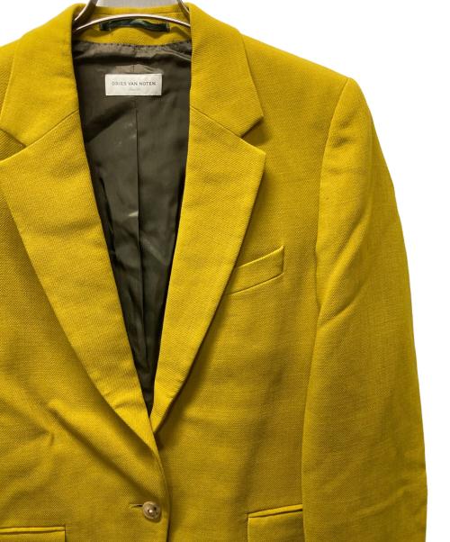 DRIES VAN NOTEN（ドリスヴァンノッテン）DRIES VAN NOTEN (ドリスヴァンノッテン) テーラードジャケット イエロー サイズ:38の古着・服飾アイテム