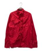 PRADAプラダ）の古着「フリルシャツ」｜レッド