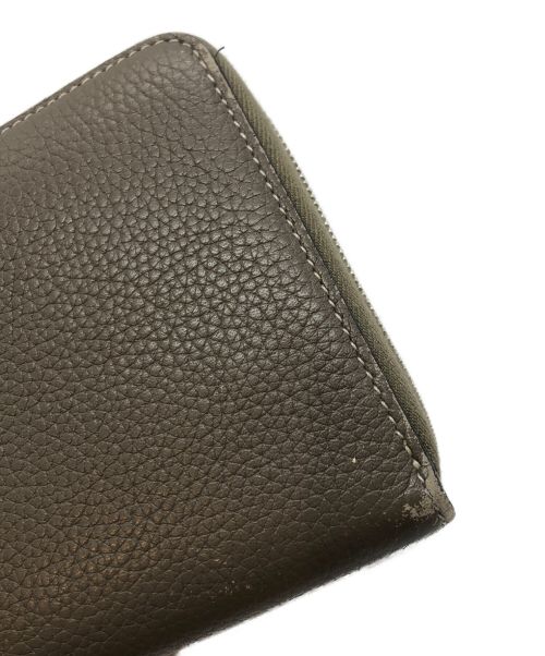 CELINE（セリーヌ）CELINE (セリーヌ) ラウンドジップウォレット グレーの古着・服飾アイテム