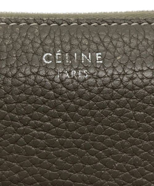 CELINE（セリーヌ）CELINE (セリーヌ) ラウンドジップウォレット グレーの古着・服飾アイテム
