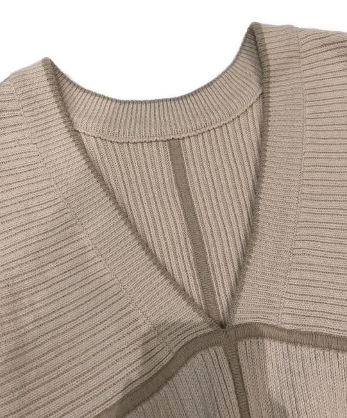 CLANE（クラネ）CLANE (クラネ) ダブルフェイスラインニット ベージュ サイズ:1の古着・服飾アイテム