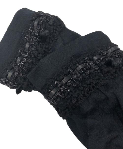 CHANEL（シャネル）CHANEL (シャネル) ツイードトリムココマークニット ブラック サイズ:38の古着・服飾アイテム