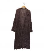 DES PRESデ プレ）の古着「コットンギマレース ロングカーディガン」｜ブラウン