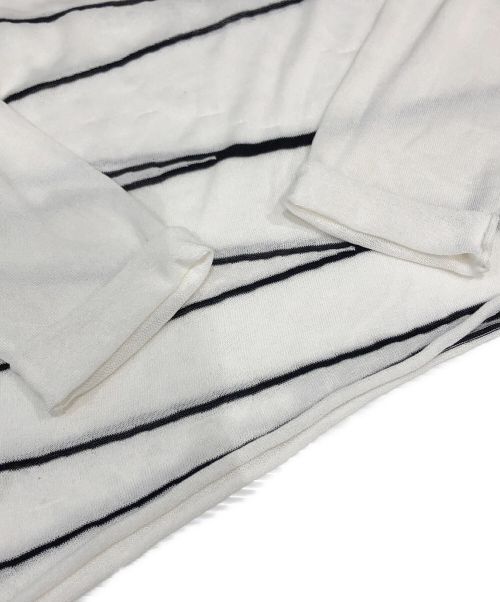 sulvam（サルバム）sulvam (サルバム) アシンメトリーボーダーニッ ホワイト サイズ:Sの古着・服飾アイテム