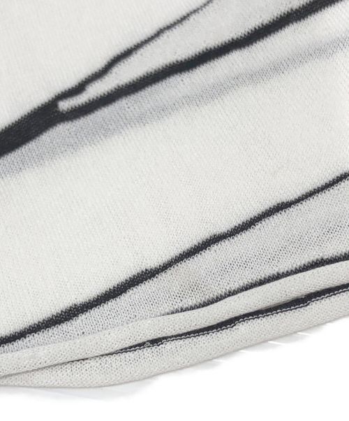 sulvam（サルバム）sulvam (サルバム) アシンメトリーボーダーニッ ホワイト サイズ:Sの古着・服飾アイテム