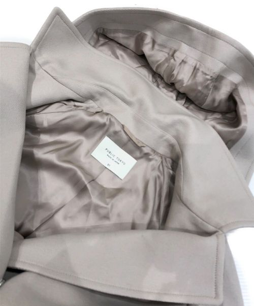 PUBLIC TOKYO（パブリックトウキョウ）PUBLIC TOKYO (パブリックトウキョウ) メルトンフードウールコート アイボリー サイズ:01の古着・服飾アイテム