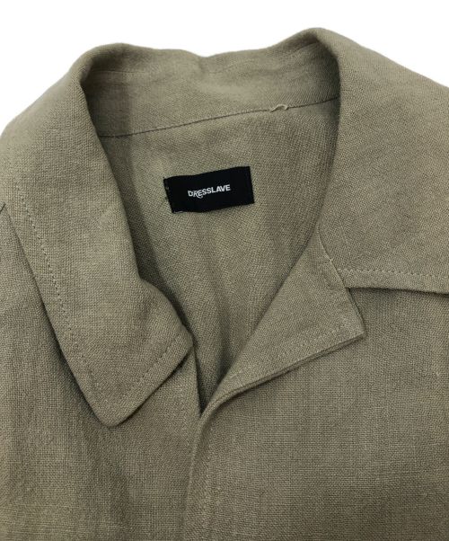 DRESSLAVE（ドレスレイブ）DRESSLAVE (ドレスレイブ) リネンビッグコート カーキ サイズ:38の古着・服飾アイテム