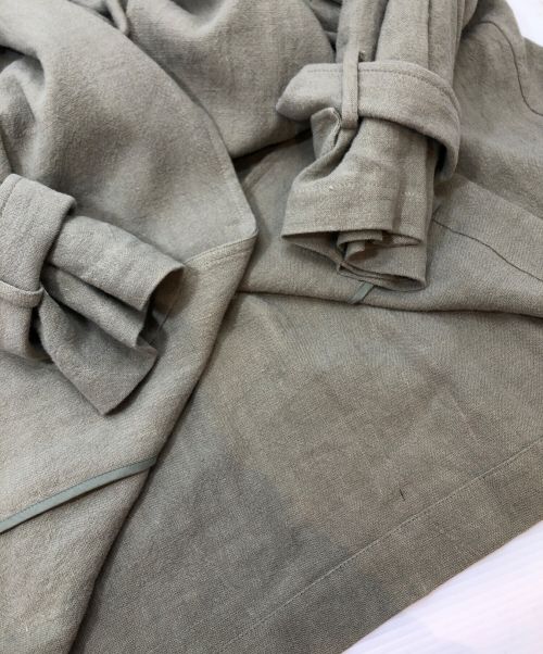 DRESSLAVE（ドレスレイブ）DRESSLAVE (ドレスレイブ) リネンビッグコート カーキ サイズ:38の古着・服飾アイテム