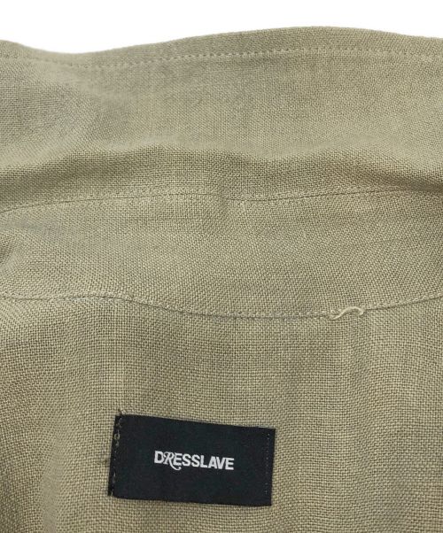 DRESSLAVE（ドレスレイブ）DRESSLAVE (ドレスレイブ) リネンビッグコート カーキ サイズ:38の古着・服飾アイテム
