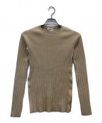 encircleエンサークル）の古着「Rib knit top」｜ベージュ
