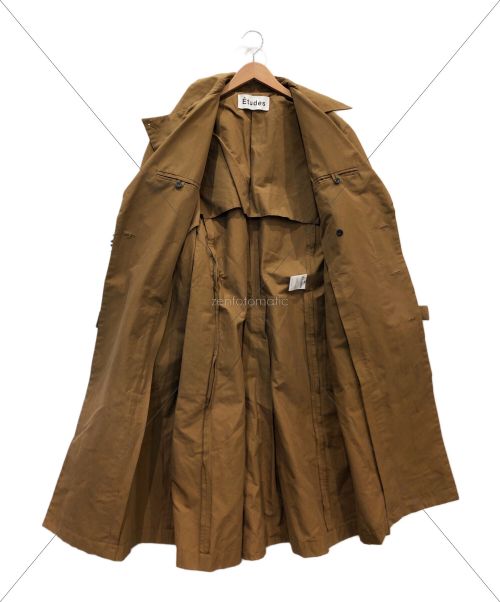 Etudes（エチュード）Etudes (エチュード) ベルト付きトレンチコート ブラウン サイズ:44の古着・服飾アイテム