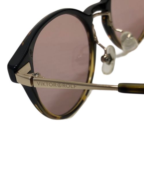 VIKTOR&ROLF（ヴィクター＆ロルフ）VIKTOR&ROLF (ヴィクター＆ロルフ) 眼鏡 ブラック×ブラウン サイズ:49□20 138の古着・服飾アイテム