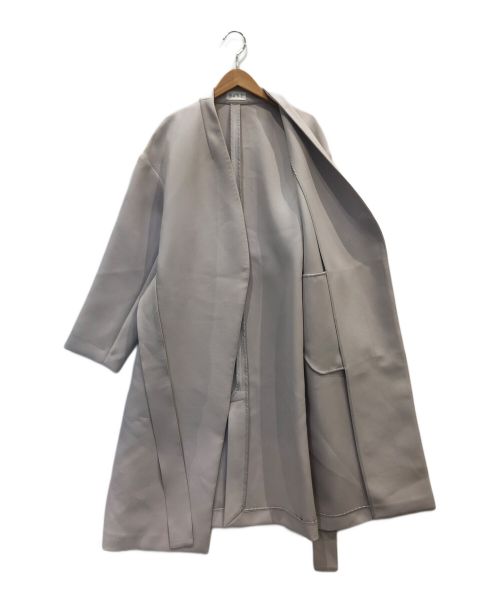 PLST（プラステ）PLST (プラステ) ノーカラーコート/ガウンコート/リバーコート グレー サイズ:L 未使用品の古着・服飾アイテム