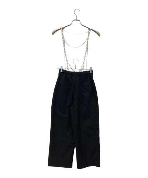 Ameri（アメリ）Ameri (アメリ) ドロップパールサスペンダーパンツ/タックワイドパンツ/センタープレス ブラック サイズ:Sの古着・服飾アイテム