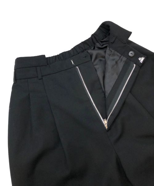 Ameri（アメリ）Ameri (アメリ) ドロップパールサスペンダーパンツ/タックワイドパンツ/センタープレス ブラック サイズ:Sの古着・服飾アイテム