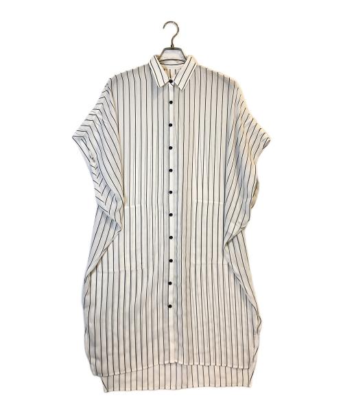 SPECCHIO（スペッチオ）SPECCHIO (スペッチオ) ノースリーブシアーワンピース/ストライプワンピース ホワイト サイズ:40の古着・服飾アイテム