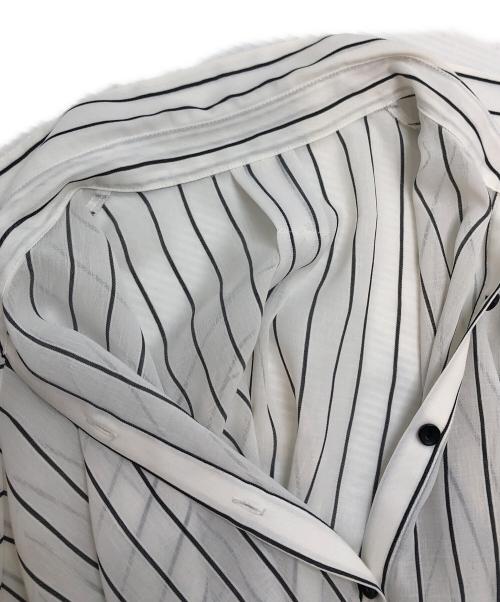 SPECCHIO（スペッチオ）SPECCHIO (スペッチオ) ノースリーブシアーワンピース/ストライプワンピース ホワイト サイズ:40の古着・服飾アイテム