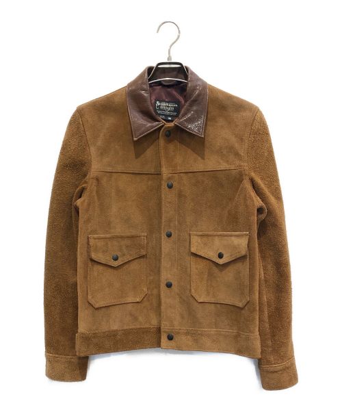 SCHOTT BROS.（ショット）SCHOTT BROS. (ショットブロス) スエードワークジャケット/レザージャケット ブラウン サイズ:36の古着・服飾アイテム