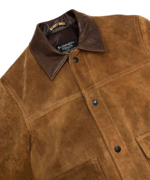 SCHOTT BROS.（ショット）SCHOTT BROS. (ショットブロス) スエードワークジャケット/レザージャケット ブラウン サイズ:36の古着・服飾アイテム
