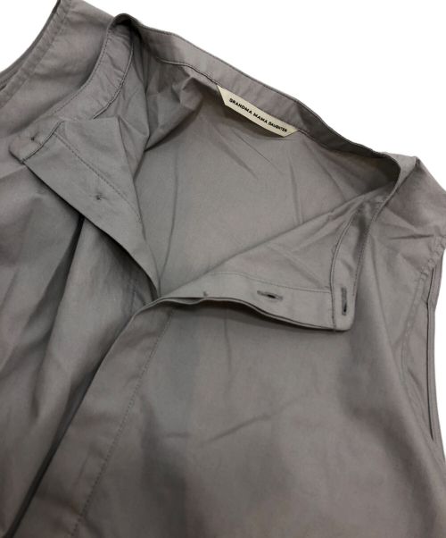 GRANDMA MAMA DAUGHTER（グランマママドーター）GRANDMA MAMA DAUGHTER (グランマママドーター) コットンノースリーブワンピース グレージュ サイズ:1の古着・服飾アイテム