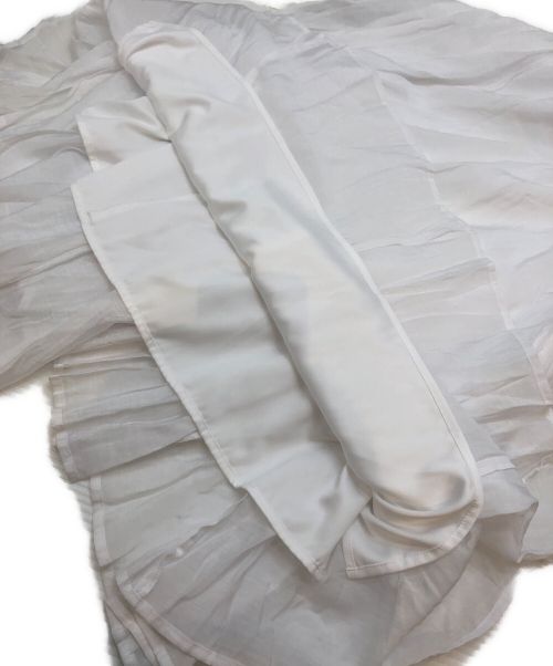 JUSGLITTY（ジャスグリッティー）JUSGLITTY (ジャスグリッティー) ロングスカート/マチフレアスカート ホワイト 未使用品の古着・服飾アイテム