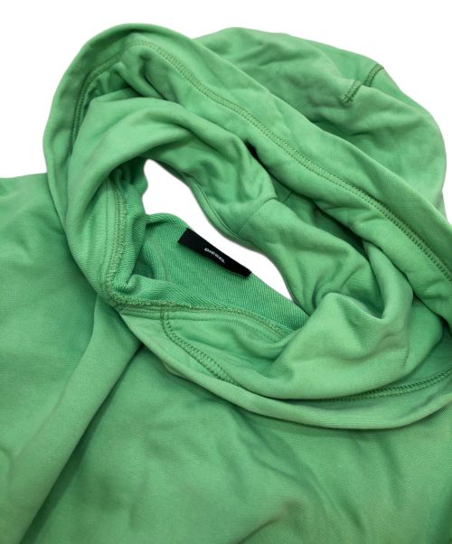 DIESEL（ディーゼル）DIESEL (ディーゼル) ロゴマキシフーディースウェットワンピース 黄緑 サイズ:XXSの古着・服飾アイテム