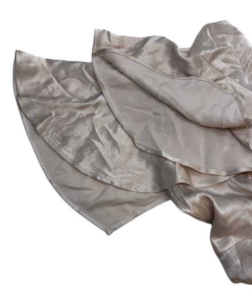 FRAY ID（フレイ アイディー）FRAY ID (フレイ アイディー) フリルスリーブサテンタックワンピース ピンク サイズ:1の古着・服飾アイテム