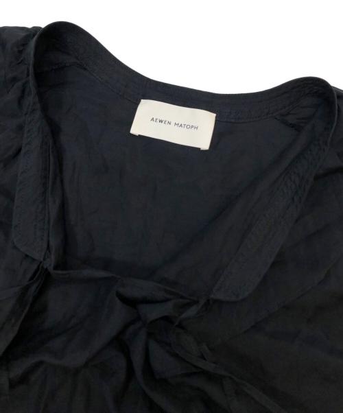 AEWEN MATOPH（イウエン マトフ）AEWEN MATOPH (イウエン マトフ) シルク混シアーブラウス ブラック サイズ:FREEの古着・服飾アイテム