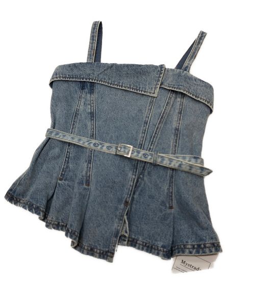 Mystrada（マイストラーダ）Mystrada (マイストラーダ) アシメデニムビスチェ ブルー サイズ:38 未使用品の古着・服飾アイテム