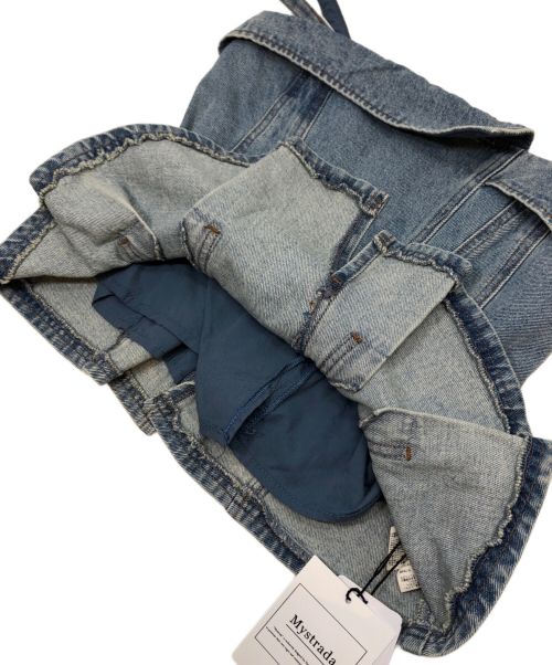 Mystrada（マイストラーダ）Mystrada (マイストラーダ) アシメデニムビスチェ ブルー サイズ:38 未使用品の古着・服飾アイテム