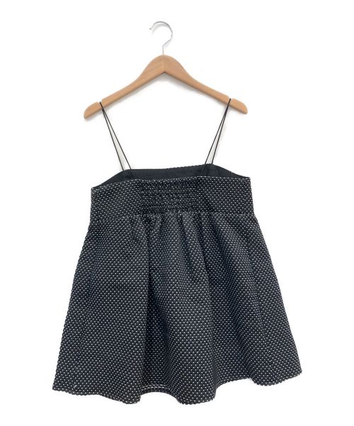 ARPEGE STORY（アルページュストーリー）ARPEGE STORY (アルページュストーリー) キャミソールブラウス/ドットジャガードキャミチュニック ブラック サイズ:1の古着・服飾アイテム