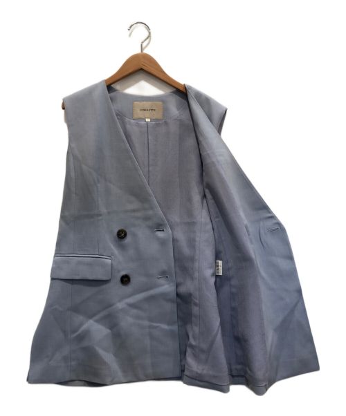 JUSGLITTY（ジャスグリッティー）JUSGLITTY (ジャスグリッティー) ジレ スカイブルー サイズ:1の古着・服飾アイテム