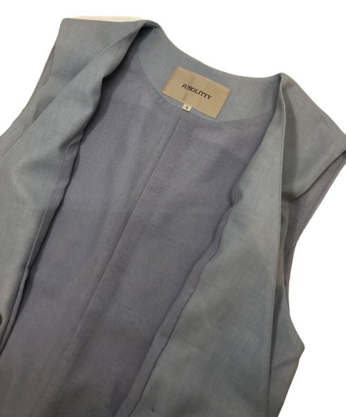 JUSGLITTY（ジャスグリッティー）JUSGLITTY (ジャスグリッティー) ジレ スカイブルー サイズ:1の古着・服飾アイテム