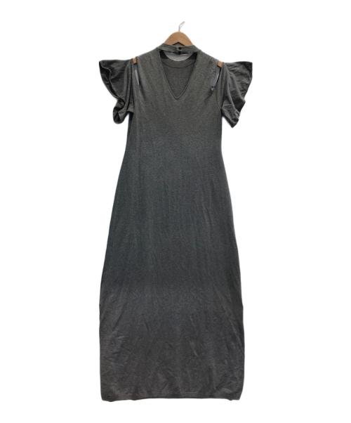 LE CIEL BLEU（ルシェルブルー）LE CIEL BLEU (ルシェルブルー) ニットワンピース グレー サイズ:36の古着・服飾アイテム