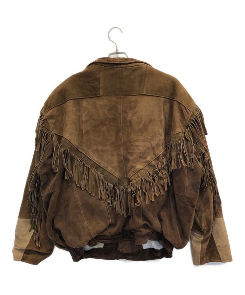 USED（ユーズド）USED (ユーズド) [古着]フリンジ スウェード レザージャケット ブラウン サイズ:表記なしの古着・服飾アイテム