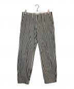 N.HOOLYWOODエヌ ハリウッド）の古着「ヒッコリーワークパンツ/ストライプパンツ」｜ホワイト×ブラック
