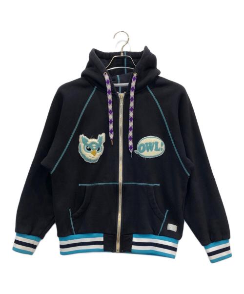 A(LeFRUDE)E（アレフルード）A(LeFRUDE)E (アレフルード) ワッペンジップパーカー ブラック サイズ:Sの古着・服飾アイテム