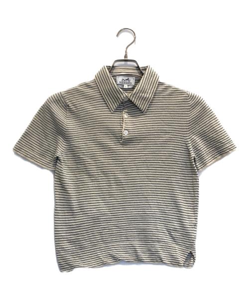 HERMES（エルメス）HERMES (エルメス) ウールポロシャツ/ポロシャツ ベージュ サイズ:Sの古着・服飾アイテム