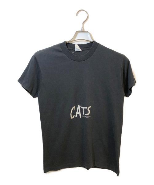 USED（ユーズド）USED (ユーズド) プリントTシャツ/CATS/コピーライト入り/80s ブラック サイズ:Lの古着・服飾アイテム