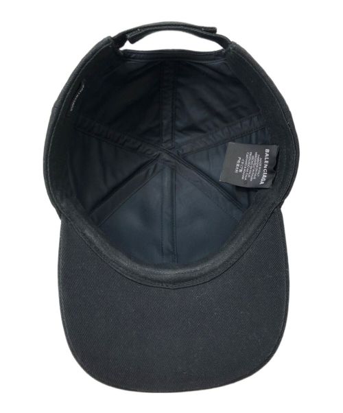 BALENCIAGA（バレンシアガ）BALENCIAGA (バレンシアガ) バイザーロゴキャップ/キャップ ブラックの古着・服飾アイテム