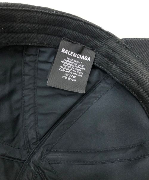 BALENCIAGA（バレンシアガ）BALENCIAGA (バレンシアガ) バイザーロゴキャップ/キャップ ブラックの古着・服飾アイテム